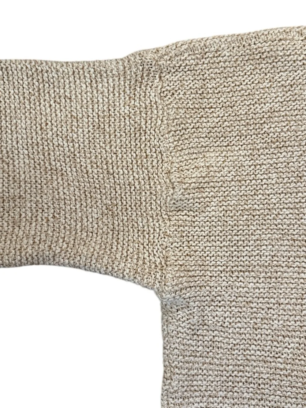 Vintage Y2K American Eagle Henley Sweater Tan Cotton USA XL Textured Rolled Neck - Picture 7 of 13